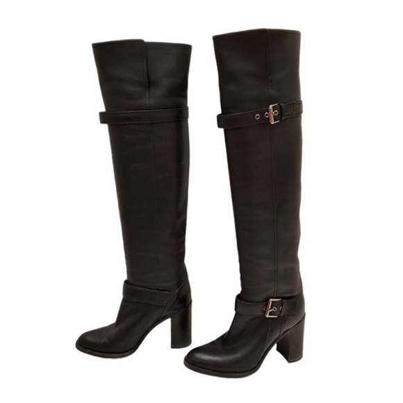 GIANVITO ROSSI LEATHER Tall Boots Size: 6 - Picture 2 of 5